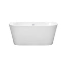 Callie 59 Inch Freestanding Bathtub in White - 17
