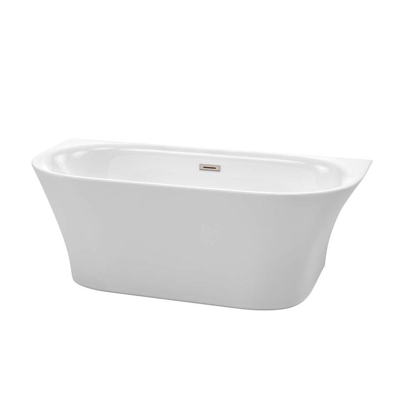 Cybill 67 Inch Freestanding Bathtub in White
