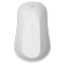 Janice 67 Inch Freestanding Bathtub in White - 9