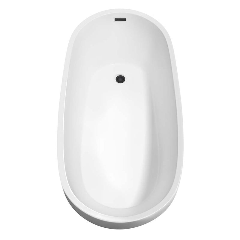 Florence 68 Inch Freestanding Bathtub in White - 4