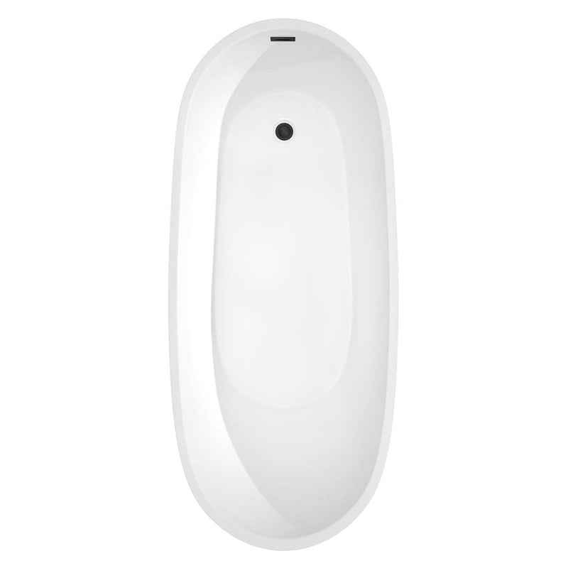 Florence 68 Inch Freestanding Bathtub in White - 3