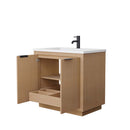 Maroni 36 Inch Single Bathroom Vanity in Light Straw - 9