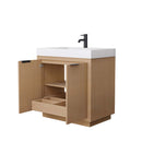 Maroni 36 Inch Single Bathroom Vanity in Light Straw - 15