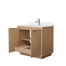 Maroni 36 Inch Single Bathroom Vanity in Light Straw - 30