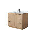 Maroni 42 Inch Single Bathroom Vanity in Light Straw - 14
