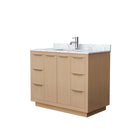 Maroni 42 Inch Single Bathroom Vanity in Light Straw - 11