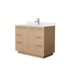 Maroni 42 Inch Single Bathroom Vanity in Light Straw - 17