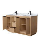 Maroni 60 Inch Double Bathroom Vanity in Light Straw - 27