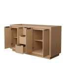 Maroni 60 Inch Double Bathroom Vanity in Light Straw - 4