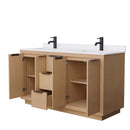 Maroni 60 Inch Double Bathroom Vanity in Light Straw - 33