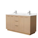 Maroni 60 Inch Double Bathroom Vanity in Light Straw - 17