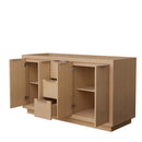 Maroni 60 Inch Double Bathroom Vanity in Light Straw - 2