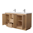 Maroni 60 Inch Double Bathroom Vanity in Light Straw - 6