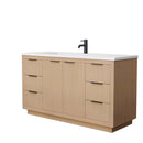 Maroni 60 Inch Single Bathroom Vanity in Light Straw - 8