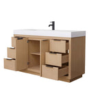 Maroni 60 Inch Single Bathroom Vanity in Light Straw - 15
