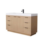 Maroni 60 Inch Single Bathroom Vanity in Light Straw - 14