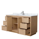 Maroni 60 Inch Single Bathroom Vanity in Light Straw - 24