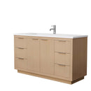 Maroni 60 Inch Single Bathroom Vanity in Light Straw - 5
