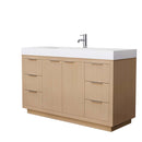 Maroni 60 Inch Single Bathroom Vanity in Light Straw - 11