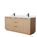 Maroni 72 Inch Double Bathroom Vanity in Light Straw - 32