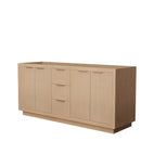 Maroni 72 Inch Double Bathroom Vanity in Light Straw