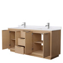 Maroni 72 Inch Double Bathroom Vanity in Light Straw - 30