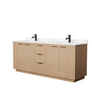 Maroni 80 Inch Double Bathroom Vanity in Light Straw - 8