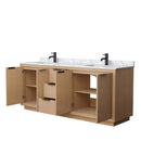 Maroni 80 Inch Double Bathroom Vanity in Light Straw - 15