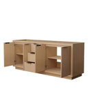 Maroni 80 Inch Double Bathroom Vanity in Light Straw - 4