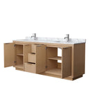 Maroni 80 Inch Double Bathroom Vanity in Light Straw - 12
