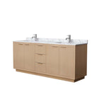 Maroni 80 Inch Double Bathroom Vanity in Light Straw - 11