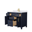 Beckett 42 Inch Single Bathroom Vanity in Dark Blue - 5