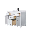 Beckett 42 Inch Single Bathroom Vanity in White - 17