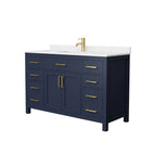 Beckett 54 Inch Single Bathroom Vanity in Dark Blue