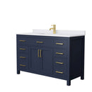Beckett 54 Inch Single Bathroom Vanity in Dark Blue - 4