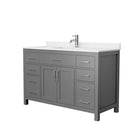 Beckett 54 Inch Single Bathroom Vanity in Dark Gray