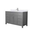 Beckett 54 Inch Single Bathroom Vanity in Dark Gray - 4