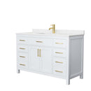 Beckett 54 Inch Single Bathroom Vanity in White