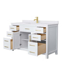 Beckett 54 Inch Single Bathroom Vanity in White - 11