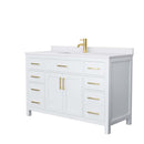 Beckett 54 Inch Single Bathroom Vanity in White - 10