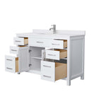 Beckett 54 Inch Single Bathroom Vanity in White - 14