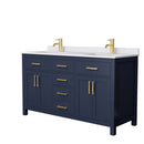 Beckett 60 Inch Double Bathroom Vanity in Dark Blue - 4