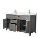 Beckett 60 Inch Double Bathroom Vanity in Dark Gray - 2