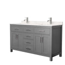 Beckett 60 Inch Double Bathroom Vanity in Dark Gray