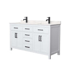 Beckett 60 Inch Double Bathroom Vanity in White - 7