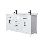 Beckett 60 Inch Double Bathroom Vanity in White - 16