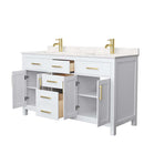 Beckett 60 Inch Double Bathroom Vanity in White - 2