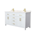 Beckett 60 Inch Double Bathroom Vanity in White