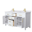 Beckett 60 Inch Double Bathroom Vanity in White - 11