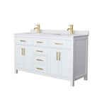 Beckett 60 Inch Double Bathroom Vanity in White - 10